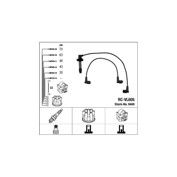 Uždegimo laido komplektas NGK 8468