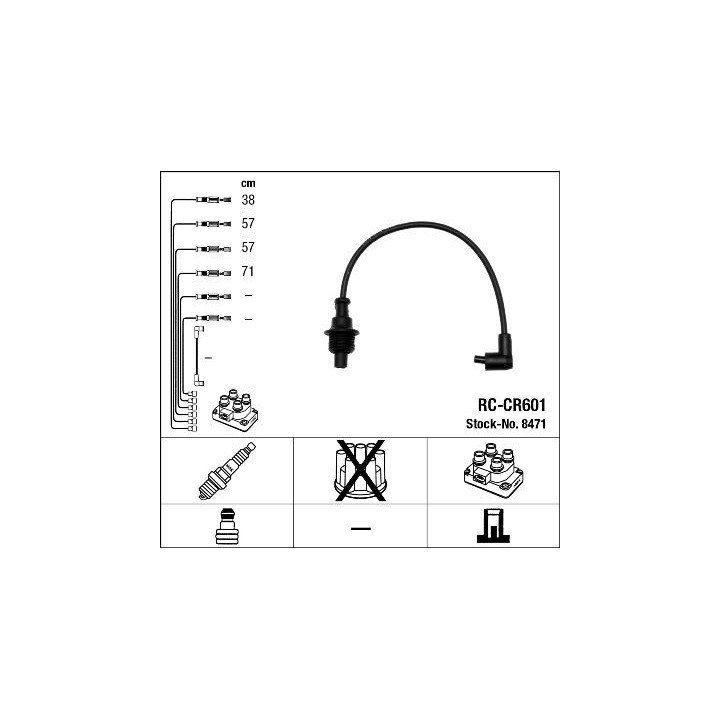 Uždegimo laido komplektas NGK 8471