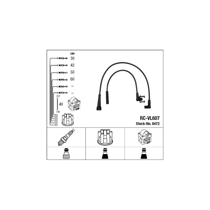 Uždegimo laido komplektas NGK 8472