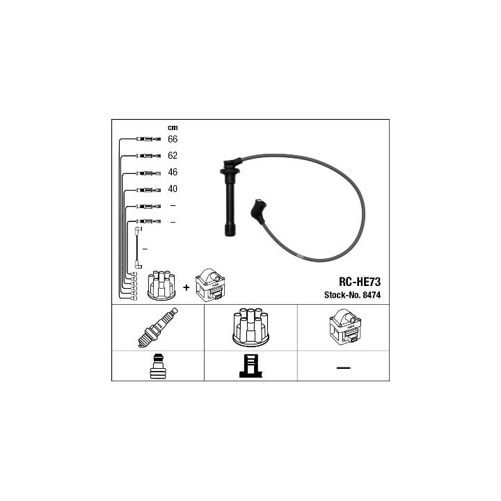 Uždegimo laido komplektas NGK 8474