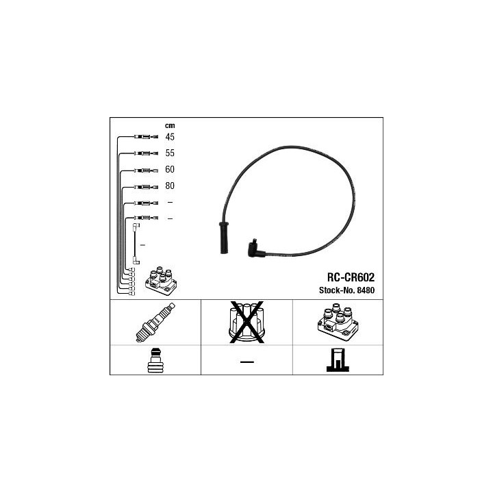 Uždegimo laido komplektas NGK 8480