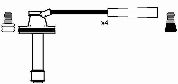 Uždegimo laido komplektas NGK 8492