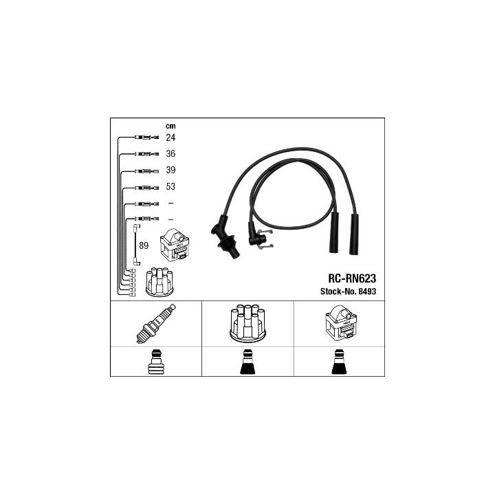 Uždegimo laido komplektas NGK 8493