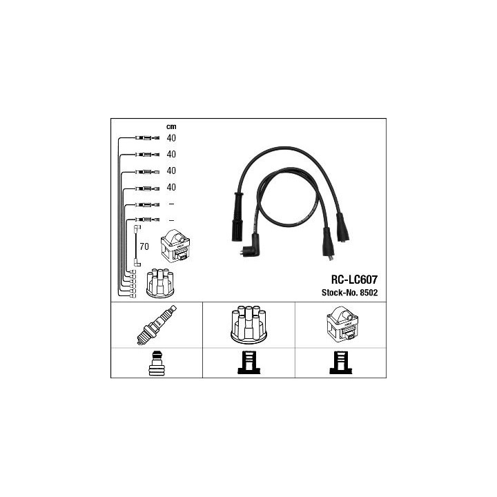 Uždegimo laido komplektas NGK 8502