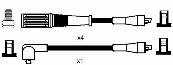 Uždegimo laido komplektas NGK 8502