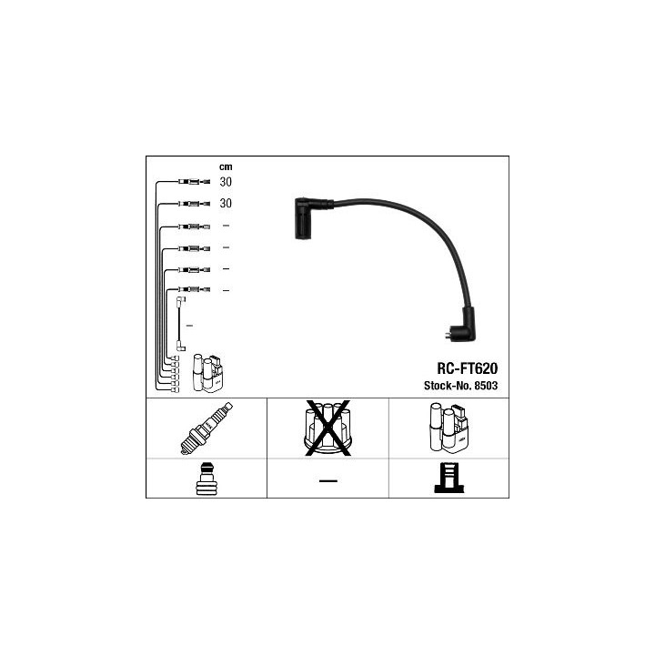 Uždegimo laido komplektas NGK 8503