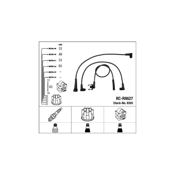 Uždegimo laido komplektas NGK 8505