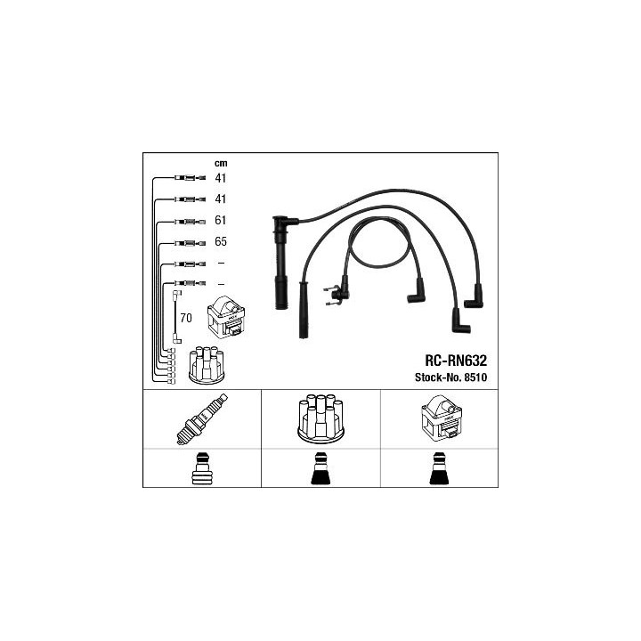 Uždegimo laido komplektas NGK 8510