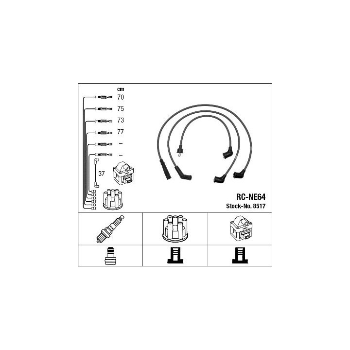 Uždegimo laido komplektas NGK 8517