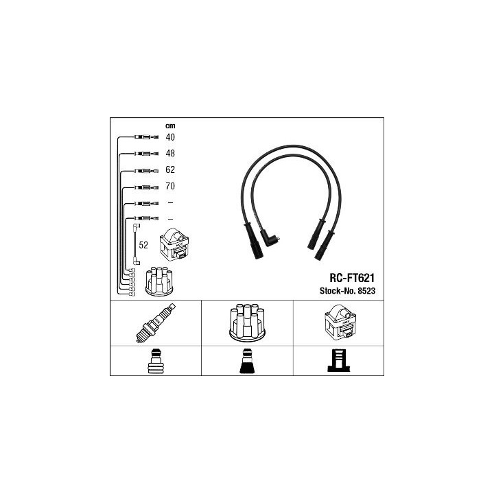 Uždegimo laido komplektas NGK 8523