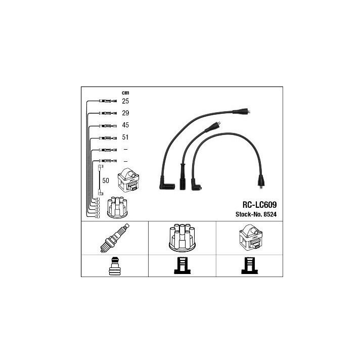 Uždegimo laido komplektas NGK 8524