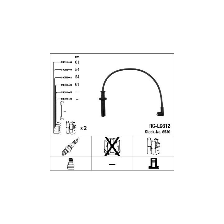 Uždegimo laido komplektas NGK 8530