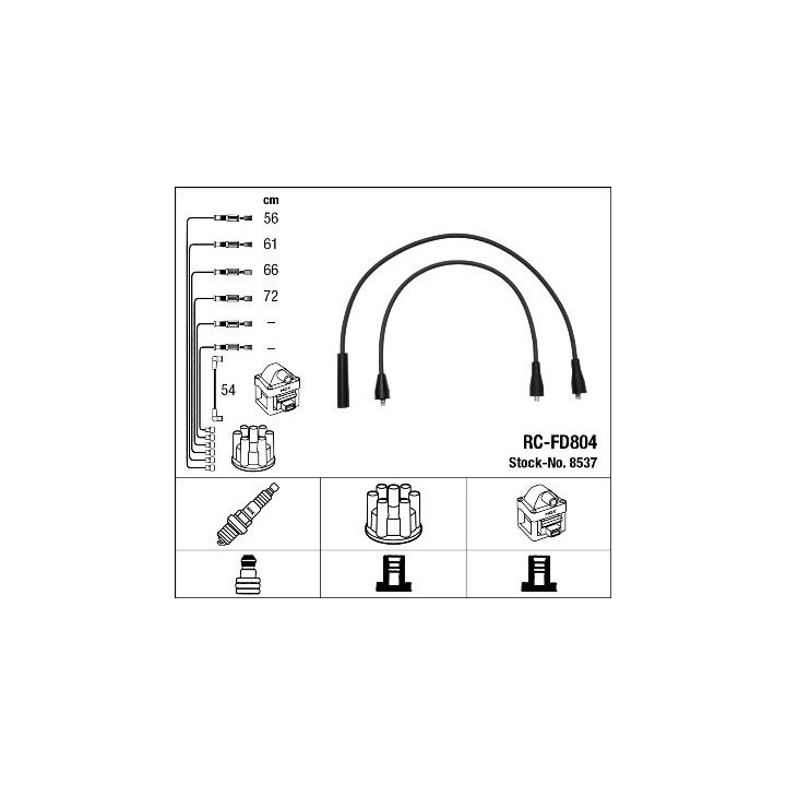 Uždegimo laido komplektas NGK 8537
