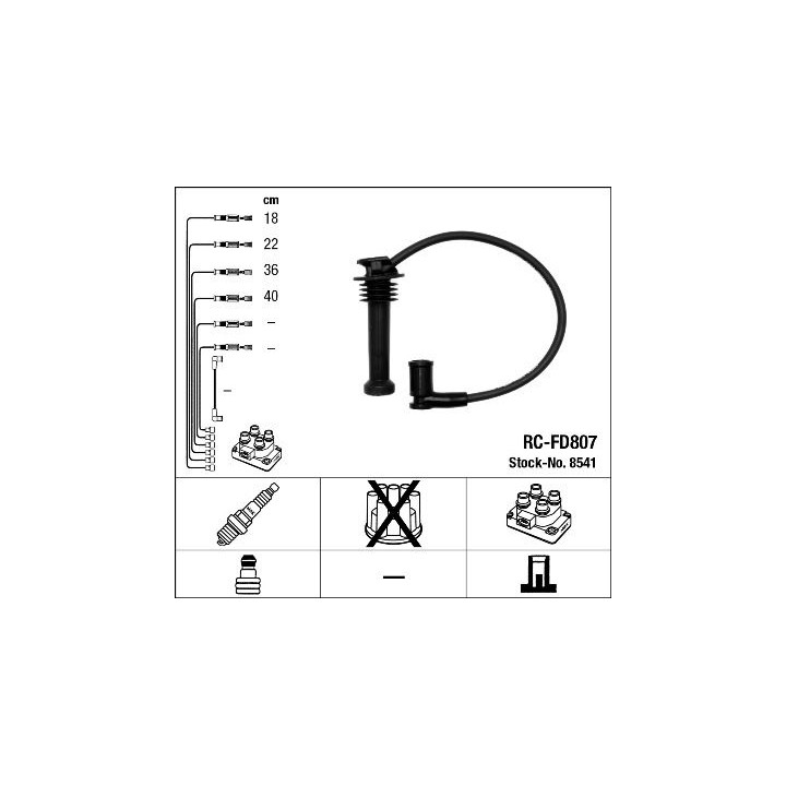 Uždegimo laido komplektas NGK 8541