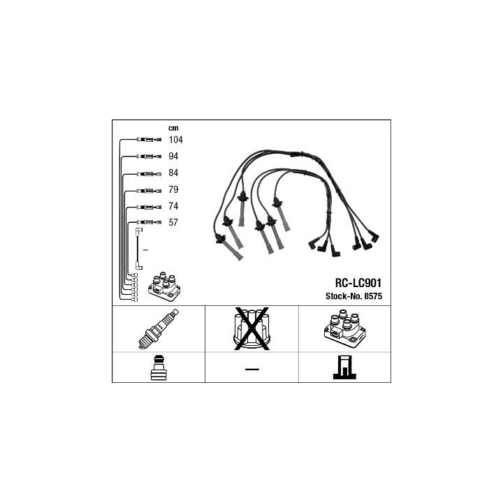 Uždegimo laido komplektas NGK 8575