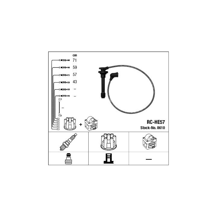 Uždegimo laido komplektas NGK 8610