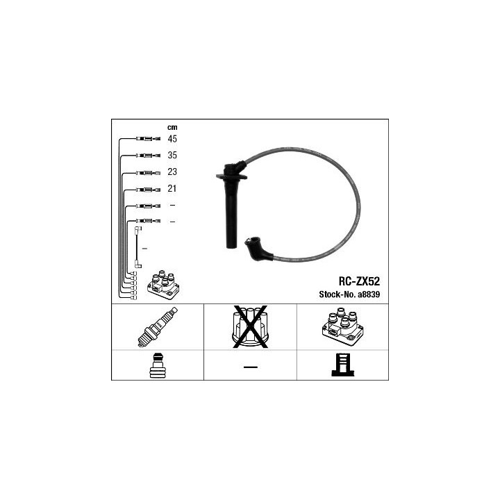 Uždegimo laido komplektas NGK 8839