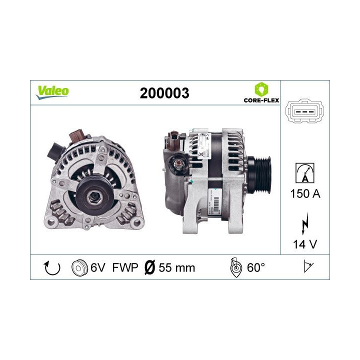 Kintamosios srovės generatorius VALEO 200003