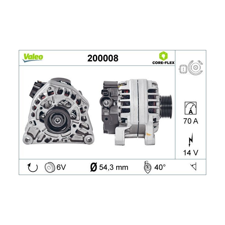 Kintamosios srovės generatorius VALEO 200008