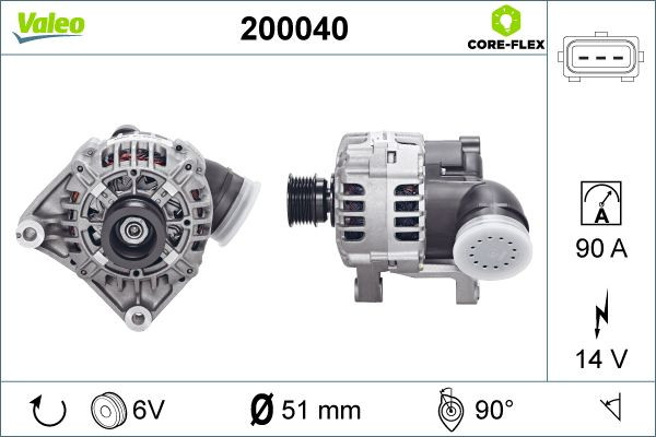 Kintamosios srovės generatorius VALEO 200040