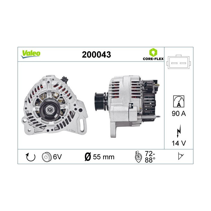 Kintamosios srovės generatorius VALEO 200043