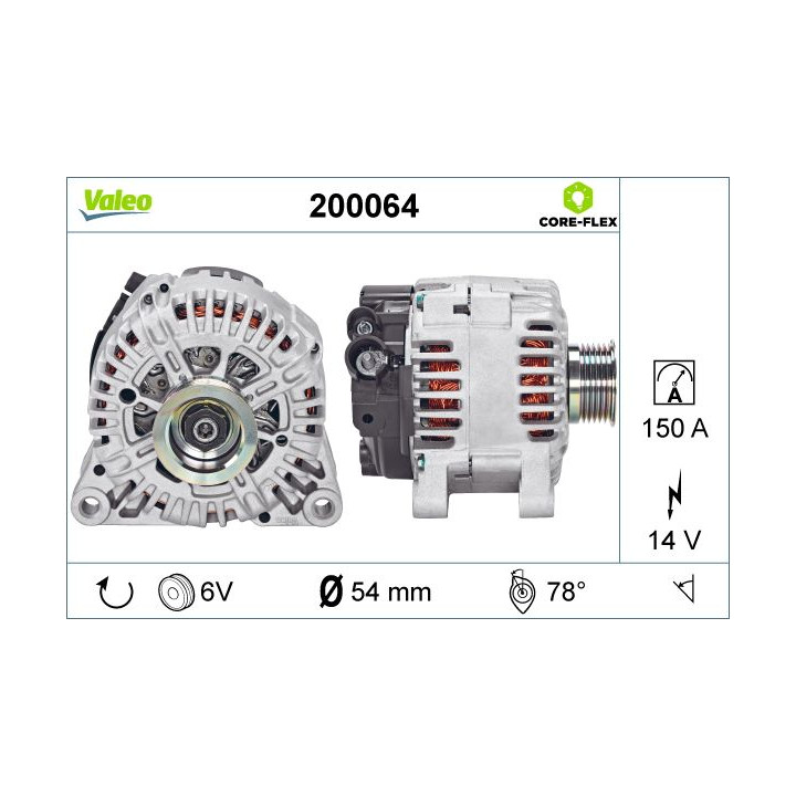 Kintamosios srovės generatorius VALEO 200064