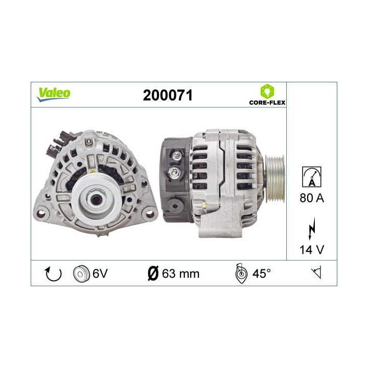 Kintamosios srovės generatorius VALEO 200071