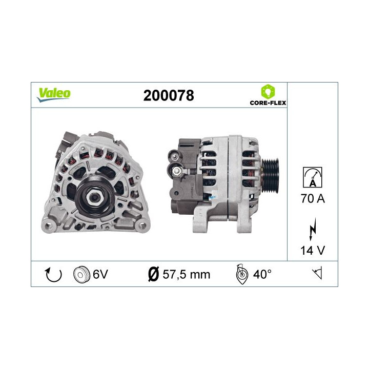 Kintamosios srovės generatorius VALEO 200078