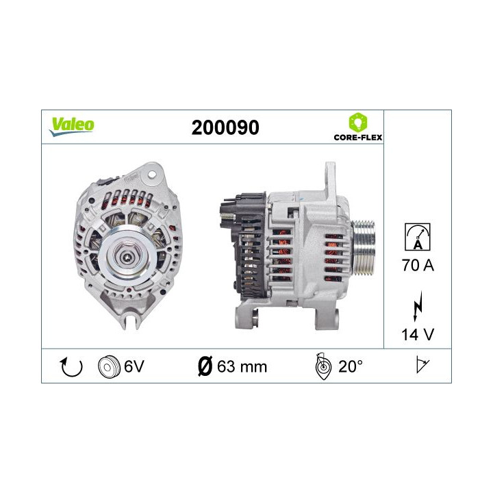 Kintamosios srovės generatorius VALEO 200090