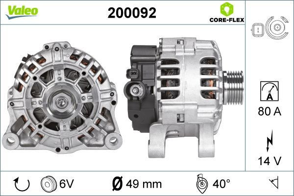 Kintamosios srovės generatorius VALEO 200092