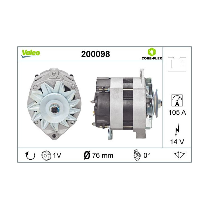 Kintamosios srovės generatorius VALEO 200098