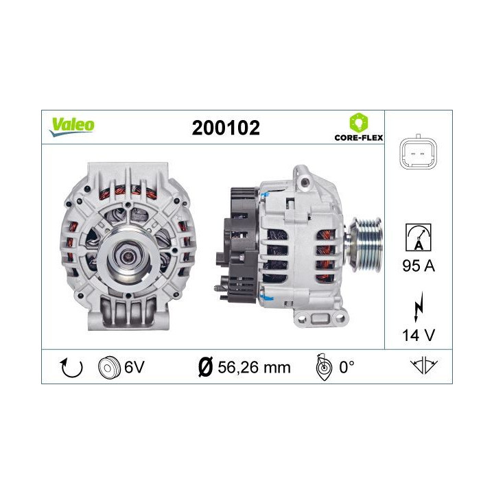 Kintamosios srovės generatorius VALEO 200102