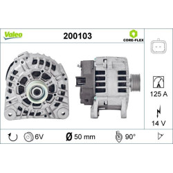 Kintamosios srovės generatorius VALEO 200103