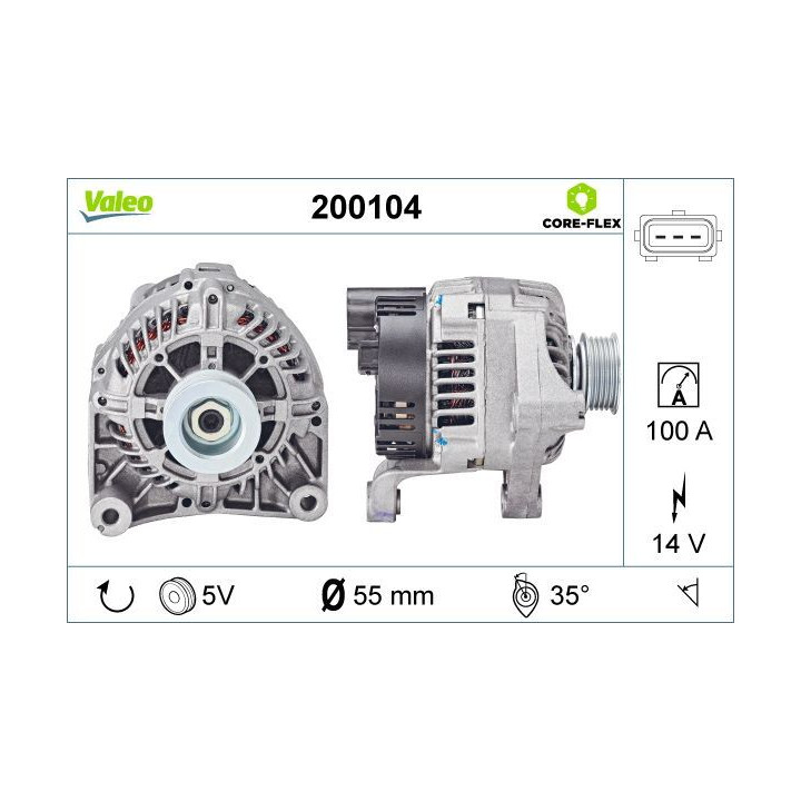 Kintamosios srovės generatorius VALEO 200104