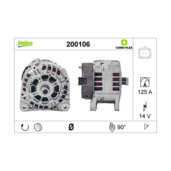 Kintamosios srovės generatorius VALEO 200106