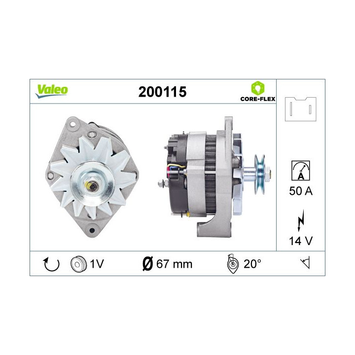 Kintamosios srovės generatorius VALEO 200115