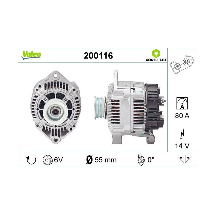 Kintamosios srovės generatorius VALEO 200116