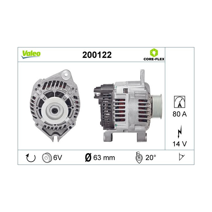 Kintamosios srovės generatorius VALEO 200122