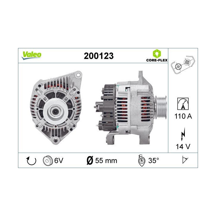 Kintamosios srovės generatorius VALEO 200123
