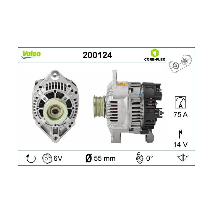 Kintamosios srovės generatorius VALEO 200124
