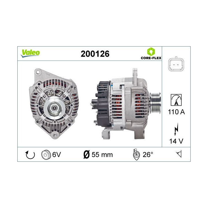 Kintamosios srovės generatorius VALEO 200126