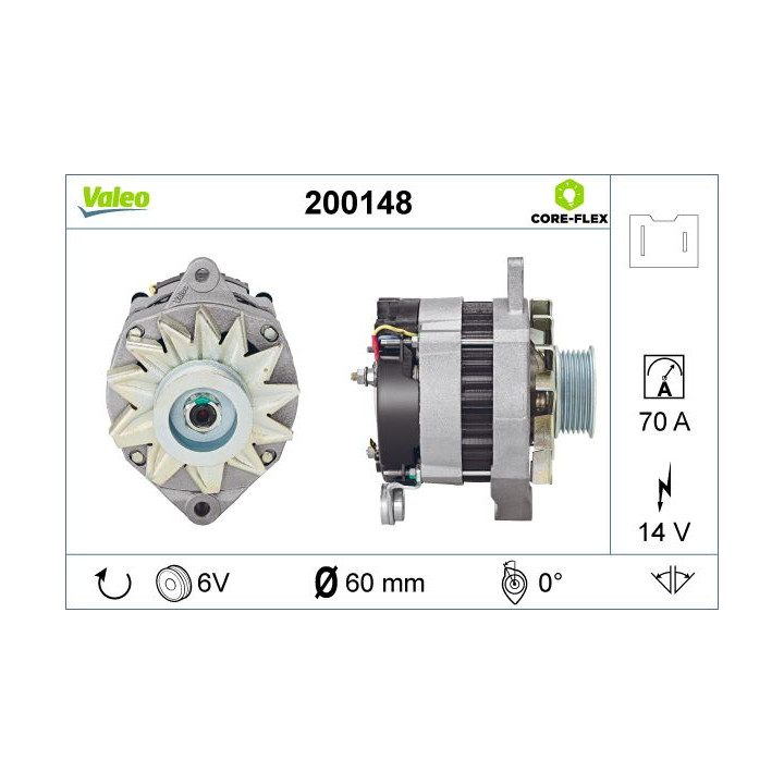 Kintamosios srovės generatorius VALEO 200148