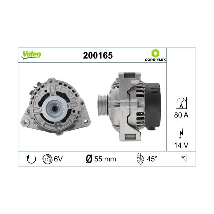 Kintamosios srovės generatorius VALEO 200165