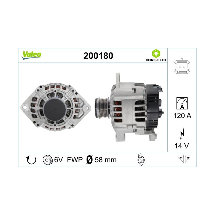 Kintamosios srovės generatorius VALEO 200180