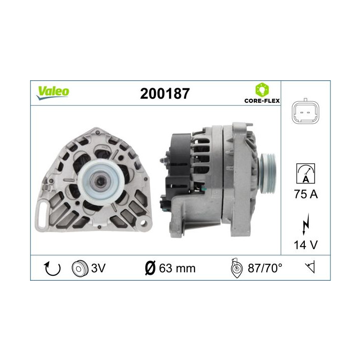 Kintamosios srovės generatorius VALEO 200187