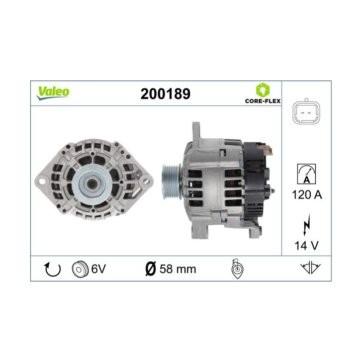 Kintamosios srovės generatorius VALEO 200189