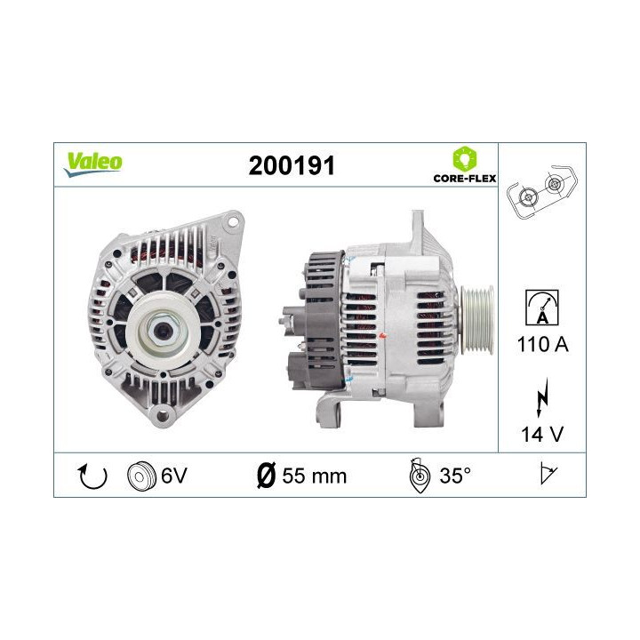 Kintamosios srovės generatorius VALEO 200191