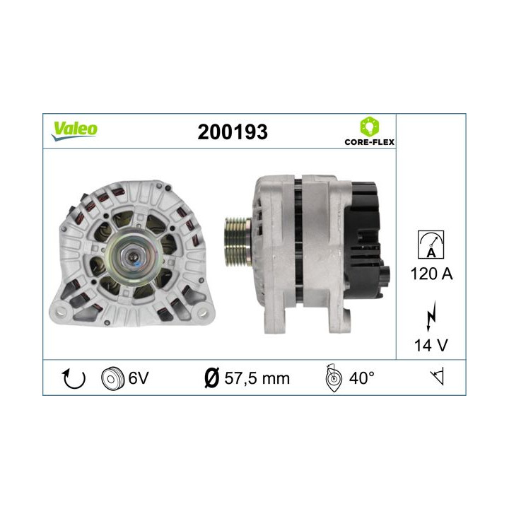 Kintamosios srovės generatorius VALEO 200193