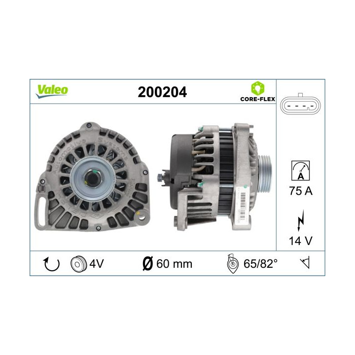 Kintamosios srovės generatorius VALEO 200204
