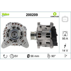 Kintamosios srovės generatorius VALEO 200209